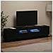 Mobile TV LED a 5 pezzi Nero Legno ingegnerizzato - Foto miniatura 8