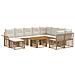 Set Divano da Giardino 11 pz Naturale e Bianco Crema polyrattan - Foto miniatura 1