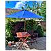 Ombrellone Da Giardino Blu Scuro Con Palo In Legno 270cm Toscana Ii - Foto miniatura 30