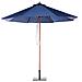 Ombrellone Da Giardino Blu Scuro Con Palo In Legno 270cm Toscana Ii - Foto miniatura 23