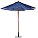 Ombrellone Da Giardino Blu Scuro Con Palo In Legno 270cm Toscana Ii - Foto miniatura 18
