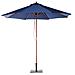 Ombrellone Da Giardino Blu Scuro Con Palo In Legno 270cm Toscana Ii - Foto miniatura 25
