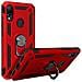 Cover Xiaomi Redmi Note 7 Bi-materia Rigida Morbida Anello Magnetico Stand Rosso - Foto miniatura 2