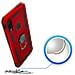 Cover Xiaomi Redmi Note 7 Bi-materia Rigida Morbida Anello Magnetico Stand Rosso - Foto miniatura 5