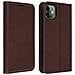 Custodia Apple Iphone 11pelle Portafoglio Funzione Stand - Marrone - Foto miniatura 1