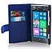 Custodia Compatibile Con Nokia Lumia 1020 In Blu Di Perisa - Coperchio Protettivo In Similpelle Liscia E Tasca Per Carte Di Credito - Foto miniatura 4