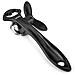 2 In 1 Di Sicurezza Bordo Liscio Tin Can Opener Bottle Opener - Nero Acciaio Inossidabile - Foto miniatura 1
