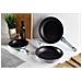 Moonlight Set Di 3 Padelle Induzione 20-24-28cm In Alluminio Antiaderente Titanio Grigio - Foto miniatura 3