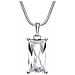241a201693340 - Catenina Con Pendente Da Donna Con Zirconia Cubica - Argento Sterling 925 - Foto miniatura 1