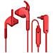 Auricolari Jack 3,5 Mm, Telecomando Microfono, Cavo 1,2 M Sport Rosso - Foto miniatura 1