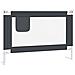 Sponda Letto Sicurezza Bambini Grigio Scuro 100x25 cm Tessuto - Foto miniatura 2