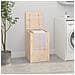 Contenitore Per Bucato 44x44x66 Cm Legno Massello Pino - Foto miniatura 1