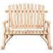 Panca Dondolo Giardino 2Posti 123x96x102cm Massello Abete Rosso - Foto miniatura 4