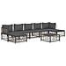 Set Divani Da Giardino 8 Pz Con Cuscini Antracite In Polyrattan - Foto miniatura 1