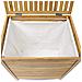 Cesto Biancheria Sporca In Bambu E Tessuto Cesta Portabiancheria 50x35x60cm - Foto miniatura 4