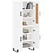 Credenza Bianca 69,5x34x180 cm in Legno Multistrato - Foto miniatura 3