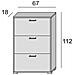Scarpiera Iris, Mobile Multiuso Da Ingresso Con 3 Ante A Ribalta, Armadietto Portascarpe Moderno, 100% Made In Italy, 67x18h112 Cm, Bianco - Foto miniatura 3