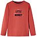 Maglietta Per Bambini Maniche Lunghe Little Monkey Rosso Bruciato 128 - Foto miniatura 1