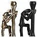 Candelabro Dkd Home Decor 12 X 10 X 27 Cm Champagne Nero Alluminio Moderno (2 Unità) - Foto miniatura 3