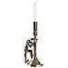 Candelabro Dkd Home Decor 12 X 10 X 27 Cm Champagne Nero Alluminio Moderno (2 Unità) - Foto miniatura 4