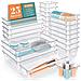 Set 25 Pezzi Organizer Per Cassetti In Plastica Trasparente Divisorio Salvaspazio - Foto miniatura 1