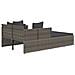 Lettino Con Cuscini Grigio 182x118x63 Cm In Polyrattan - Foto miniatura 4