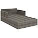 Lettino Con Cuscini Grigio 182x118x63 Cm In Polyrattan - Foto miniatura 5