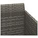 Lettino Con Cuscini Grigio 182x118x63 Cm In Polyrattan - Foto miniatura 6