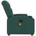 Poltrona Massaggiante Reclinabile Verde Scuro In Tessuto - Foto miniatura 4