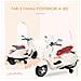 Moto Elettrica per Bambini con Licenza Ufficiale Vespa, 2 Rotelle, Luci e Suoni, 108x49x75 cm, Bianca - Foto miniatura 4