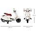 Moto Elettrica per Bambini con Licenza Ufficiale Vespa, 2 Rotelle, Luci e Suoni, 108x49x75 cm, Bianca - Foto miniatura 3