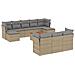 Set Divani da Giardino 11 pz con Cuscini Beige in Polyrattan - Foto miniatura 1