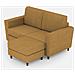 Divano Yasel 2 Posti Medio (due Sedute Da 70cm) + Pouf Misure Esterne L. 172 P. 145 Colore Ocra - Foto miniatura 1