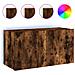 Mobile TV a Parete con Luci LED Rovere Fumo 80x35x41 cm - Foto miniatura 1