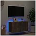 Mobile TV a Parete con Luci LED Rovere Fumo 80x35x41 cm - Foto miniatura 5