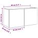 Mobile TV a Parete con Luci LED Rovere Fumo 80x35x41 cm - Foto miniatura 8