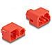 20929 Clip Sicura Bloccaporte + Chiave Rj-45 Rosso Plastica 11 Pz - Foto miniatura 2