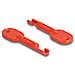 20929 Clip Sicura Bloccaporte + Chiave Rj-45 Rosso Plastica 11 Pz - Foto miniatura 3