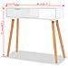 Lusso Casadino -  Tavolo Consolle In Legno Di Pino Massello 80x30x72 Cm Bianco - Foto miniatura 6