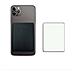Porta Carte Di Credito Per Telefono In Pelle Pu Sottile Con 2 Scomparti Per Carte Black - Foto miniatura 1