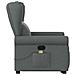 Poltrona Alzapersona Massaggi Reclinabile Grigio Scuro Tessuto - Foto miniatura 5