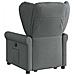 Poltrona Alzapersona Massaggi Reclinabile Grigio Scuro Tessuto - Foto miniatura 6