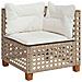 Set Divano da Giardino 5 pz con Cuscini Beige in Polyrattan - Foto miniatura 3