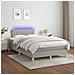 Letto a Molle Materasso e LED Grigio Chiaro 120x190 cm Tessuto - Foto miniatura 4