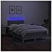 Letto a Molle Materasso e LED Grigio Chiaro 120x190 cm Tessuto - Foto miniatura 5