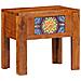 Tavolino  40x30x36 cm in Legno Massello di Acacia - Foto miniatura 3