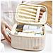 Nuova Borsa Cosmetica Aperta Da Borsetta Beige - Foto miniatura 3