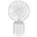 Mini Ventilatore Portatile Ultra-compatto Con Batteria Ricaricabile 250 Mah, Bianco - Foto miniatura 3