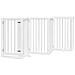 Cancello Cani Porta Pieghevole Bianco 15 Pannelli 750 cm Pioppo - Foto miniatura 3