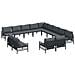Set Divano da Giardino 13 pcs Antracite Acciaio - Foto miniatura 1